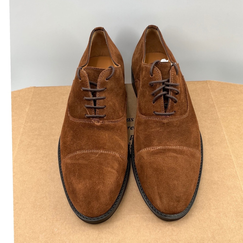 Magnanni Mens Tobacco Brown Suede Cap Toe Oxford Shoes 26106 Size 7 US 39 EU